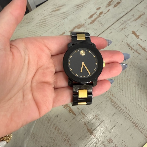 Movado Bold Black and Gold Watch - Picture 3 of 15
